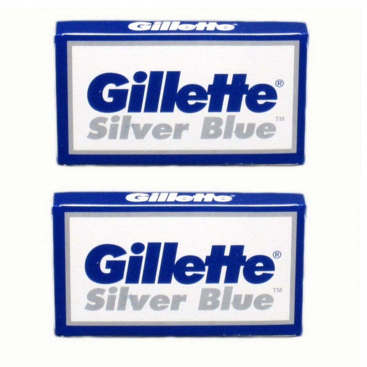 Gillette Silver Blue 50-Pack Double Edge Razor Blades - Sharp Stainless Steel