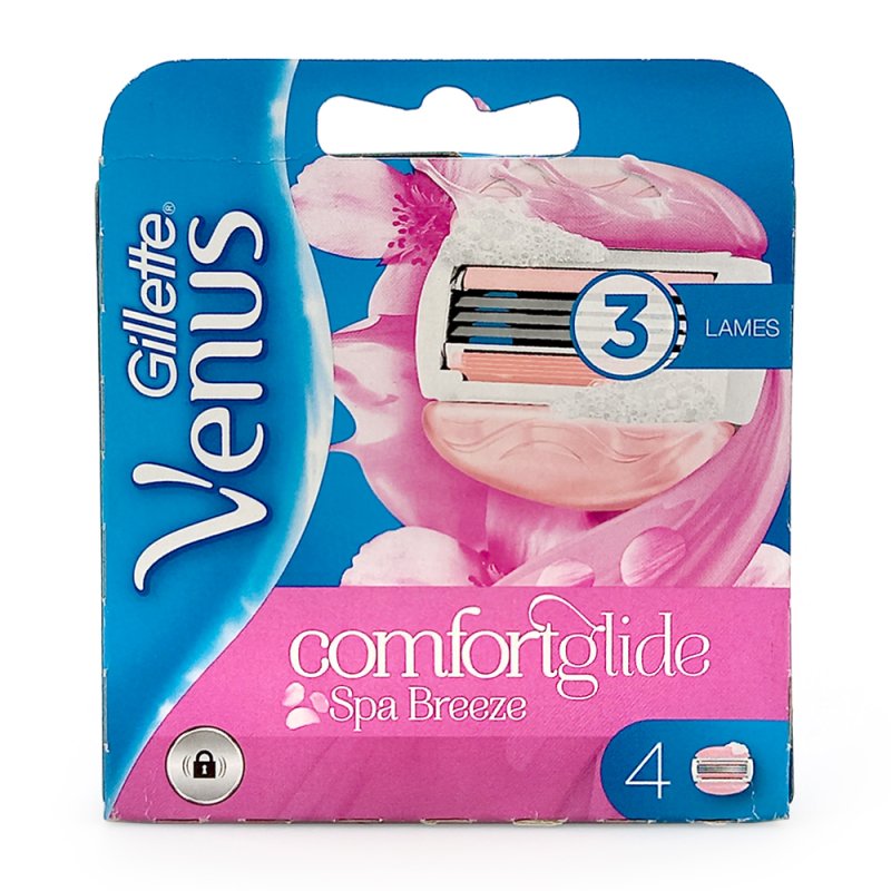 Gillette Venus Comfortglide Spa Breeze 4 Razor Refills, White Tea Scent