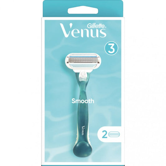 Gillette Venus Smooth Women's Razor with 2 Refill Blades for Silky Shave