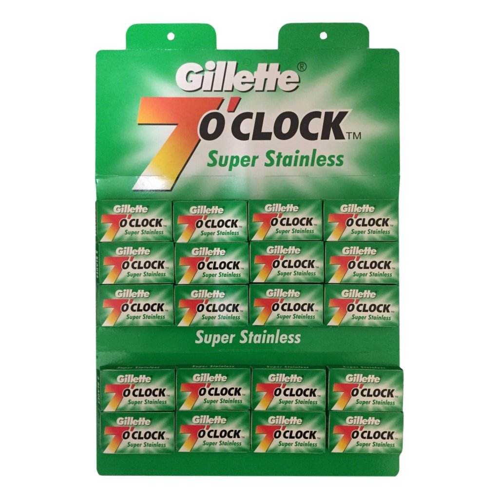 Gillette 7 O'Clock Super Stainless Smooth Double Edge Razor Blades 100-Pack