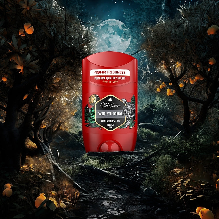 Old Spice Wolfthorn Men's Deodorant Stick: 48-Hour Freshness, Wild Citrus Scent