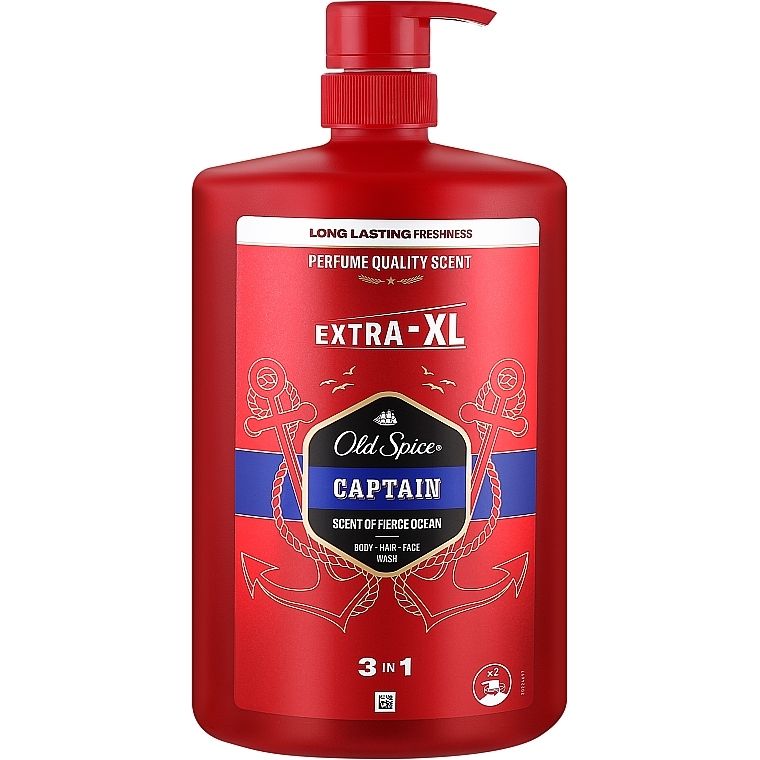 Old Spice Captain 3-in-1 Men's Refreshing Shower Gel & Shampoo 13.5 fl oz