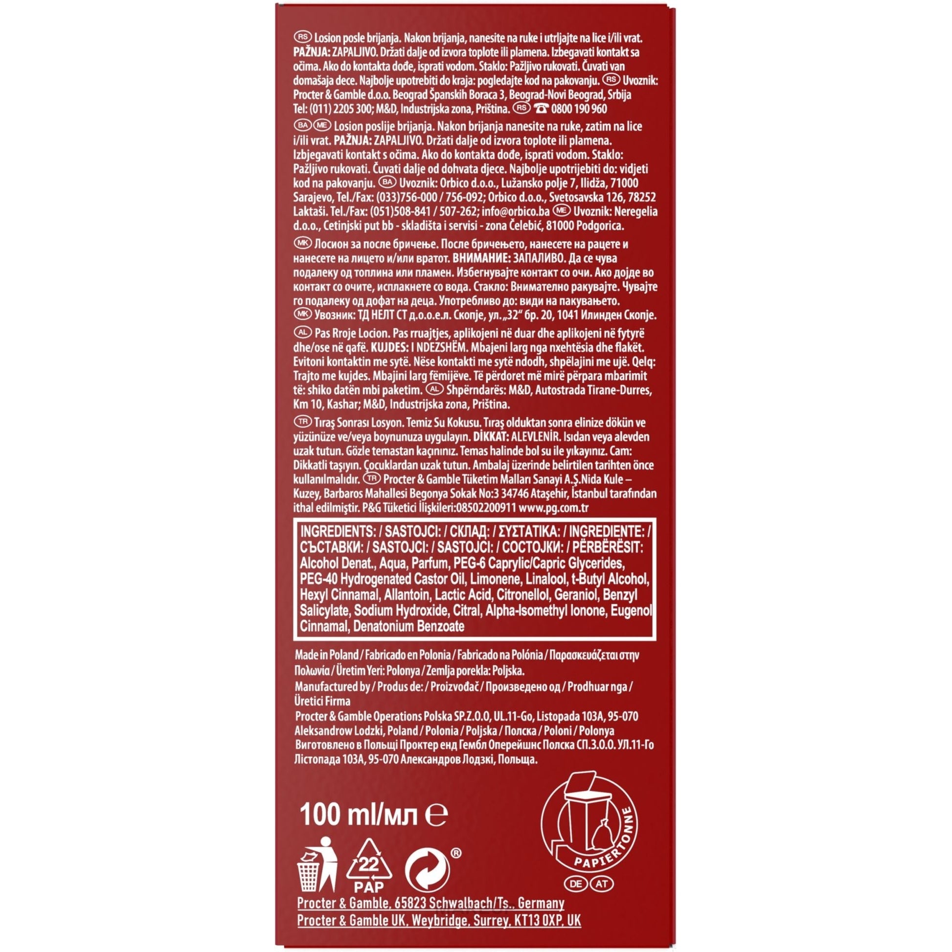 Old Spice Whitewater After Shave Lotion for Men – Refreshing Clean Scent