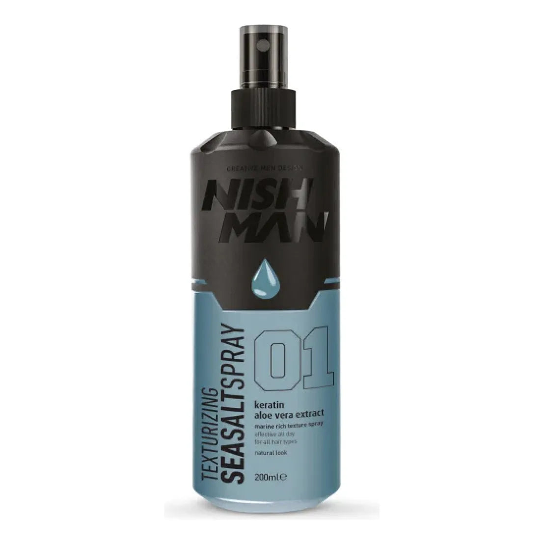 Nish Man Sea Salt Spray 6.7 fl oz: Ultimate Volume & Textured Finish