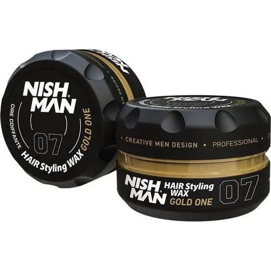 Nish Man Gold One 07 Hair Styling Wax: Firm Hold, High Shine