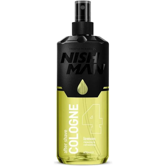 Nish Man Lemon Aftershave Cologne for Men - Refreshing, Soothing 400ml