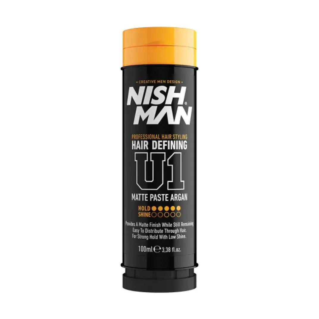 Nish Man Argan Matte Hair Paste: Strong Hold, Defined Styles