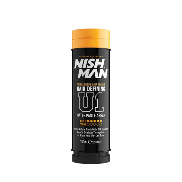 Nish Man Argan Matte Hair Paste: Strong Hold, Defined Styles