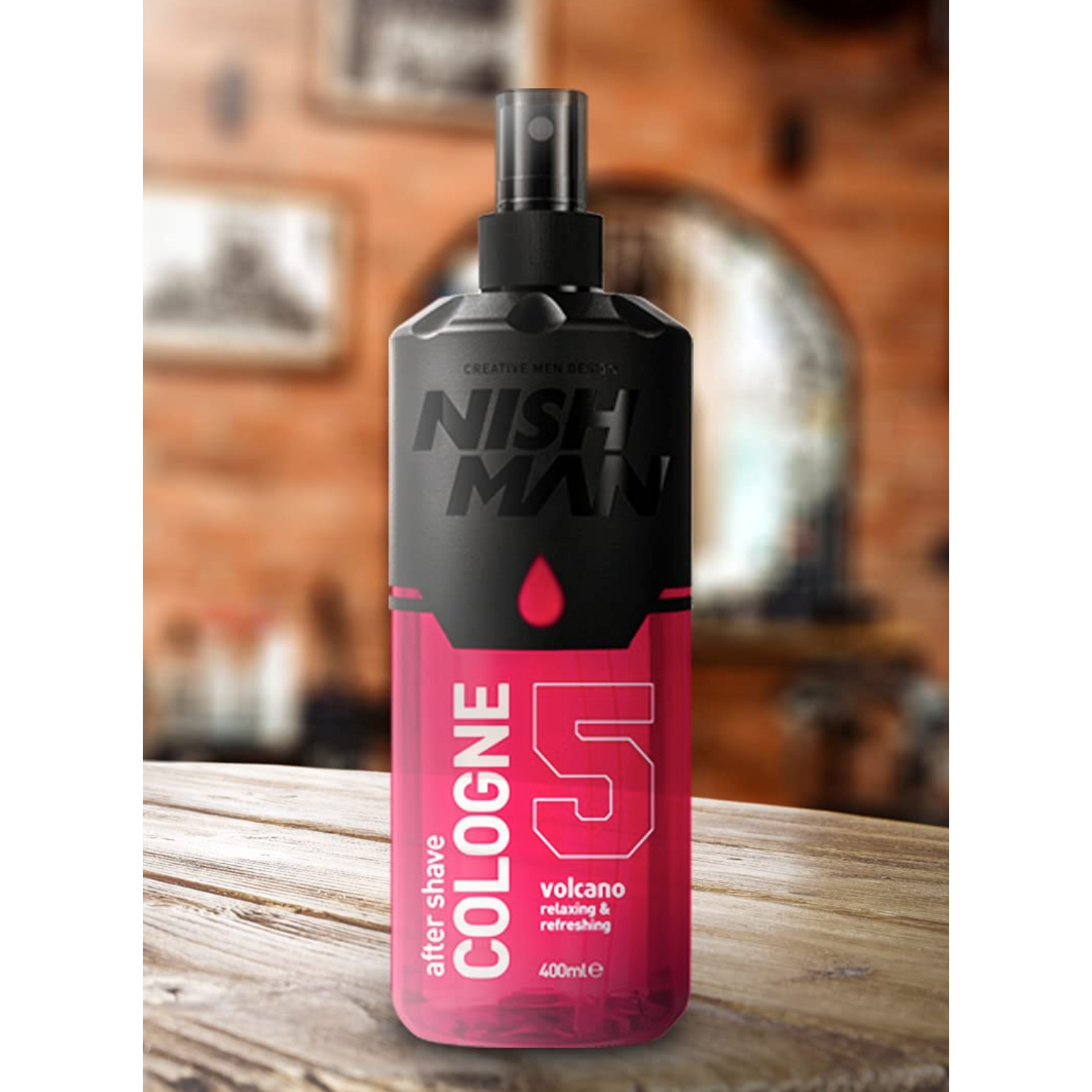 Nish Man Volcano After Shave Cologne 400ml: Soothing, Fresh, Invigorating Comfort