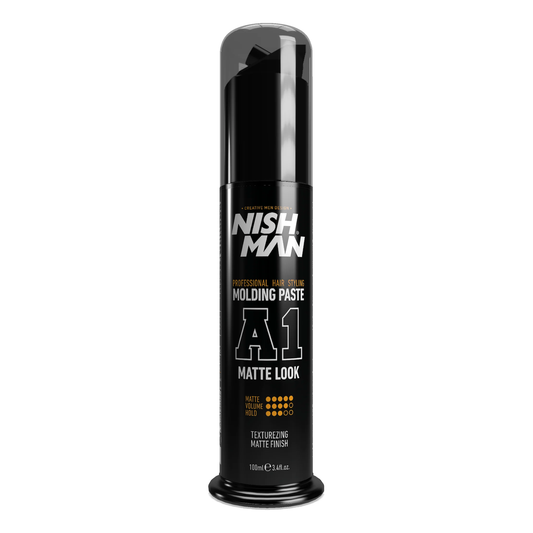 Nish Man Professional Hair Molding Paste: Strong Hold, Matte Finish, 3.4 Fl Oz