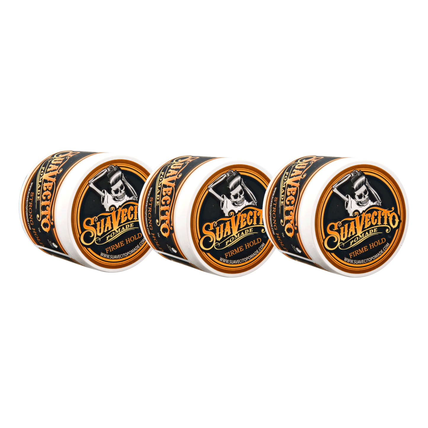 Suavecito Firme Hold Pomade - 3 Pack, Strong Hold, Medium Shine, Water-Based