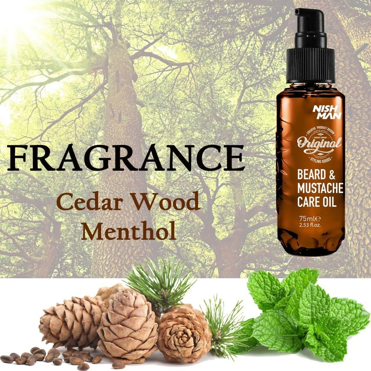 Nish Man Professional Beard & Mustache Conditioning Oil 12-Pack 100ml Bottles