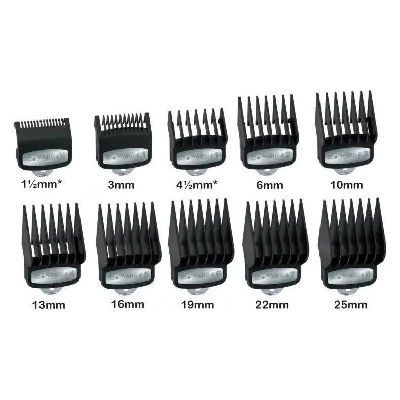 Wahl Premium Heavy-Duty Professional Clipper Attachment Comb Set Guides