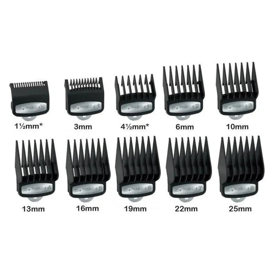 Wahl Premium Heavy-Duty Professional Clipper Attachment Comb Set Guides