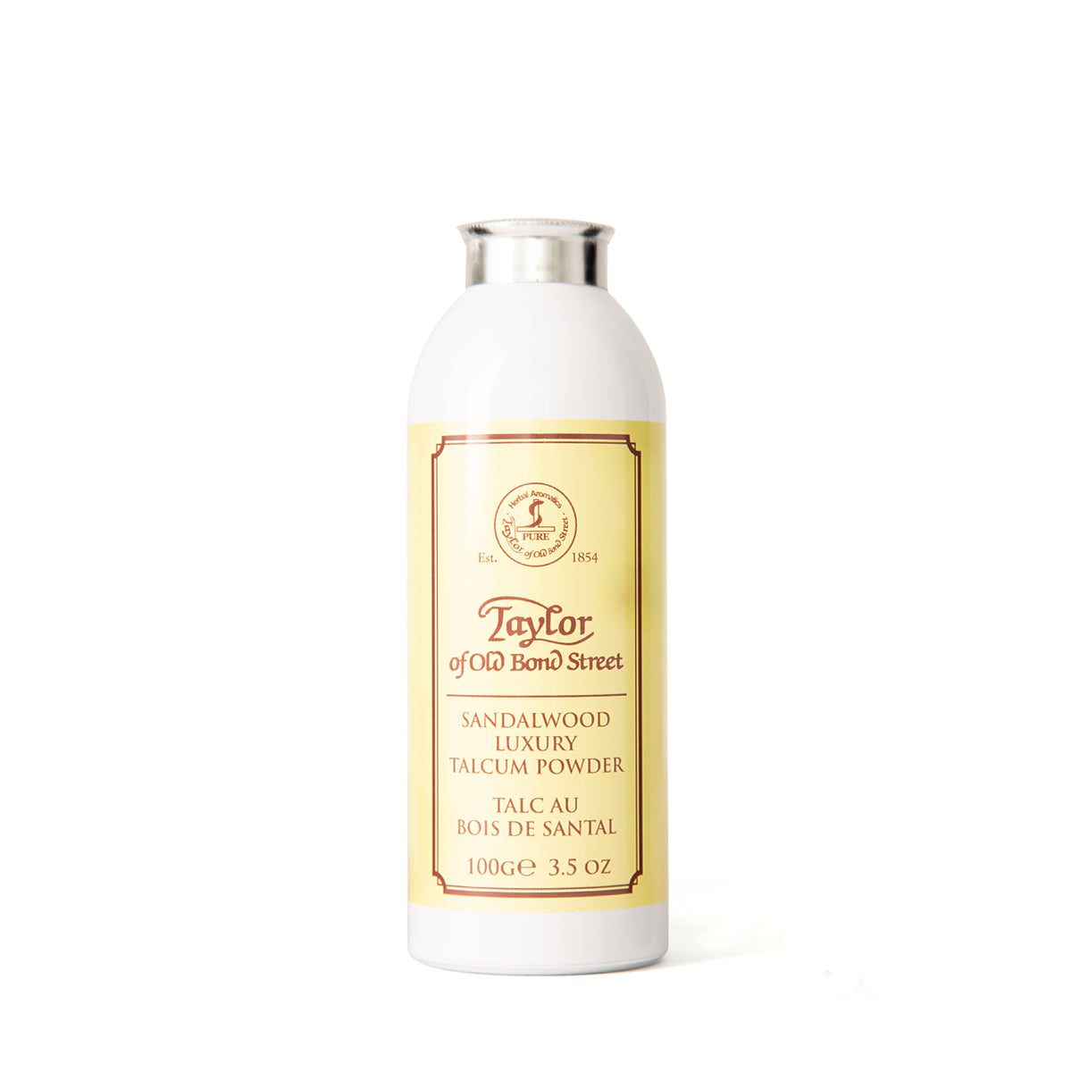 Premium Sandalwood Talcum Powder by Taylor of Old Bond Street, Calming & Refreshing, 3.5 Oz