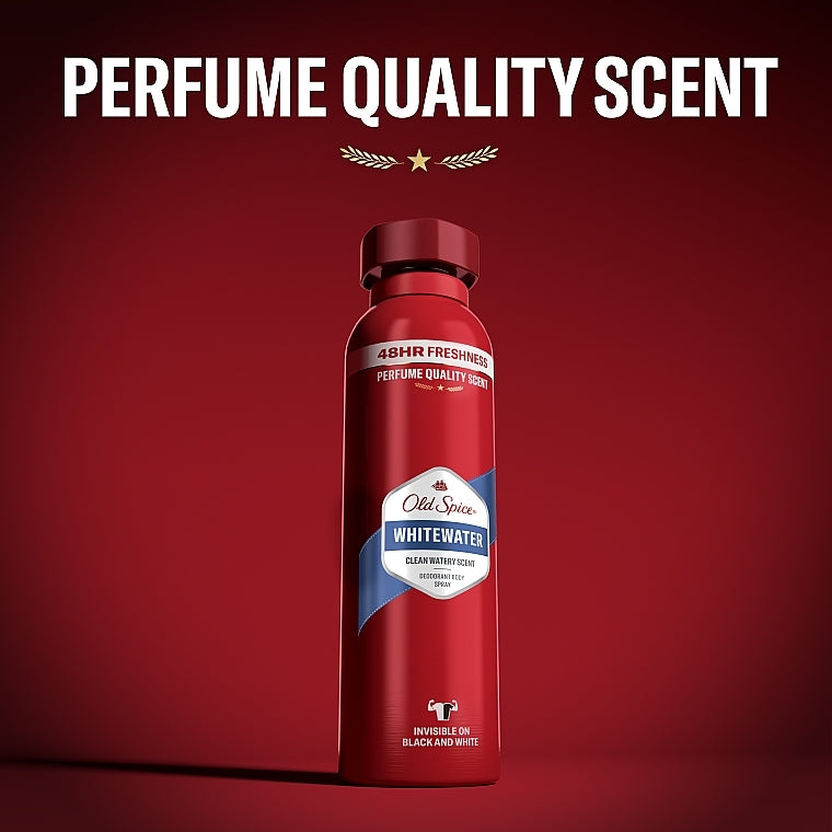 Old Spice Whitewater Men's Deodorant Spray: Fresh Scent, Long-Lasting Protection