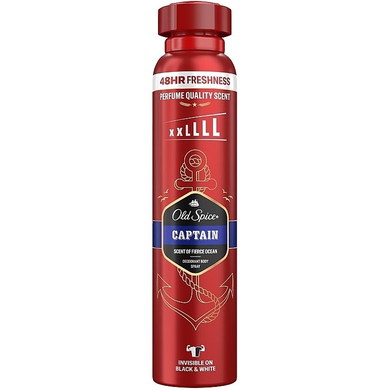 Old Spice Captain Men's Deodorant Spray: 24/7 Fresh Ocean Scent, 3X Protection, 150ml