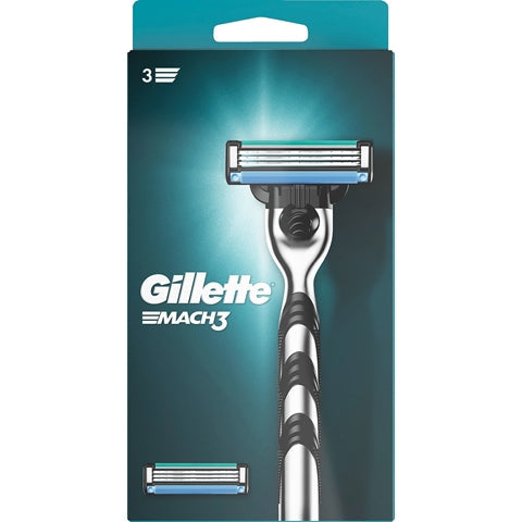 Gillette Mach3 Men's Razor Handle, Advanced 3-Blade Cartridge, Smooth Shave