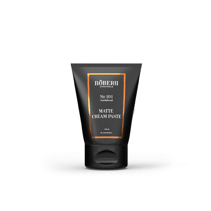Noberu Stockholm Matte Cream Paste for Men's Hair Styling - 100ml Sandalwood