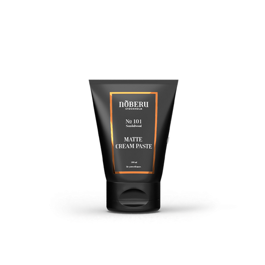 Noberu Stockholm Matte Cream Paste for Men's Hair Styling - 100ml Sandalwood