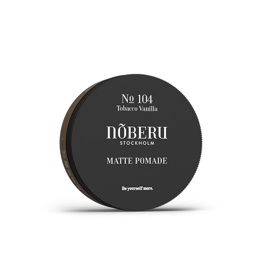 Noberu Stockholm Matte Pomade: Strong Hold, Natural Finish, Tobacco Vanilla Scent