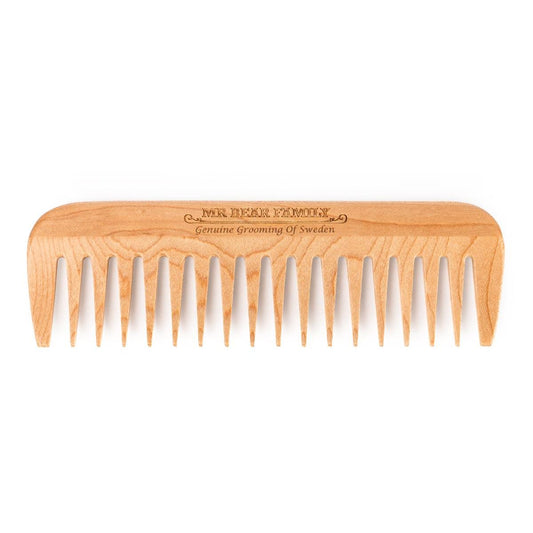 Mr Bear Family Premium Maple Wood Beard Comb: Smooth Detangling & Stylish Grooming