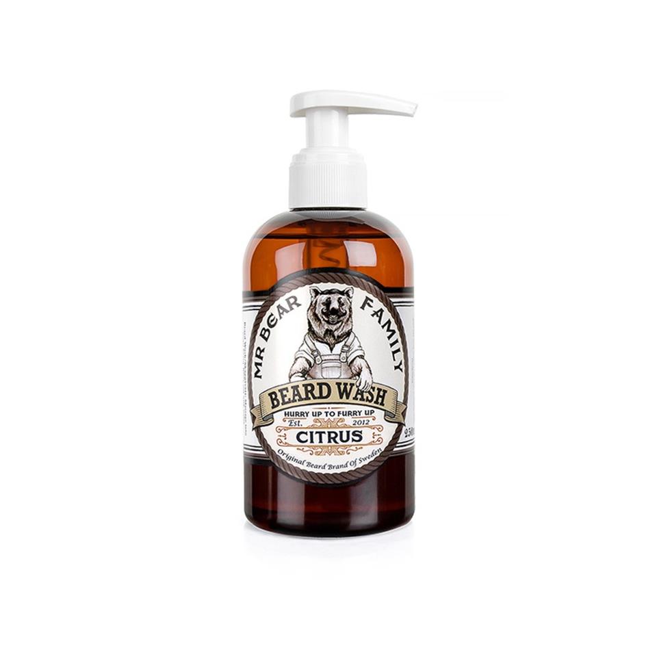 Mr Bear Family Natural Citrus Beard Wash - Soothing, Moisturizing, Fresh Scent 8.45 fl oz