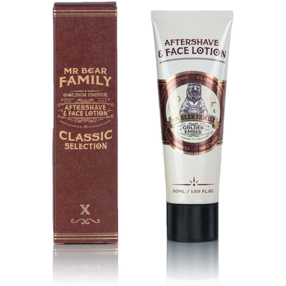 Mr Bear Family Golden Ember Soothing Aftershave & Face Lotion, 50ml