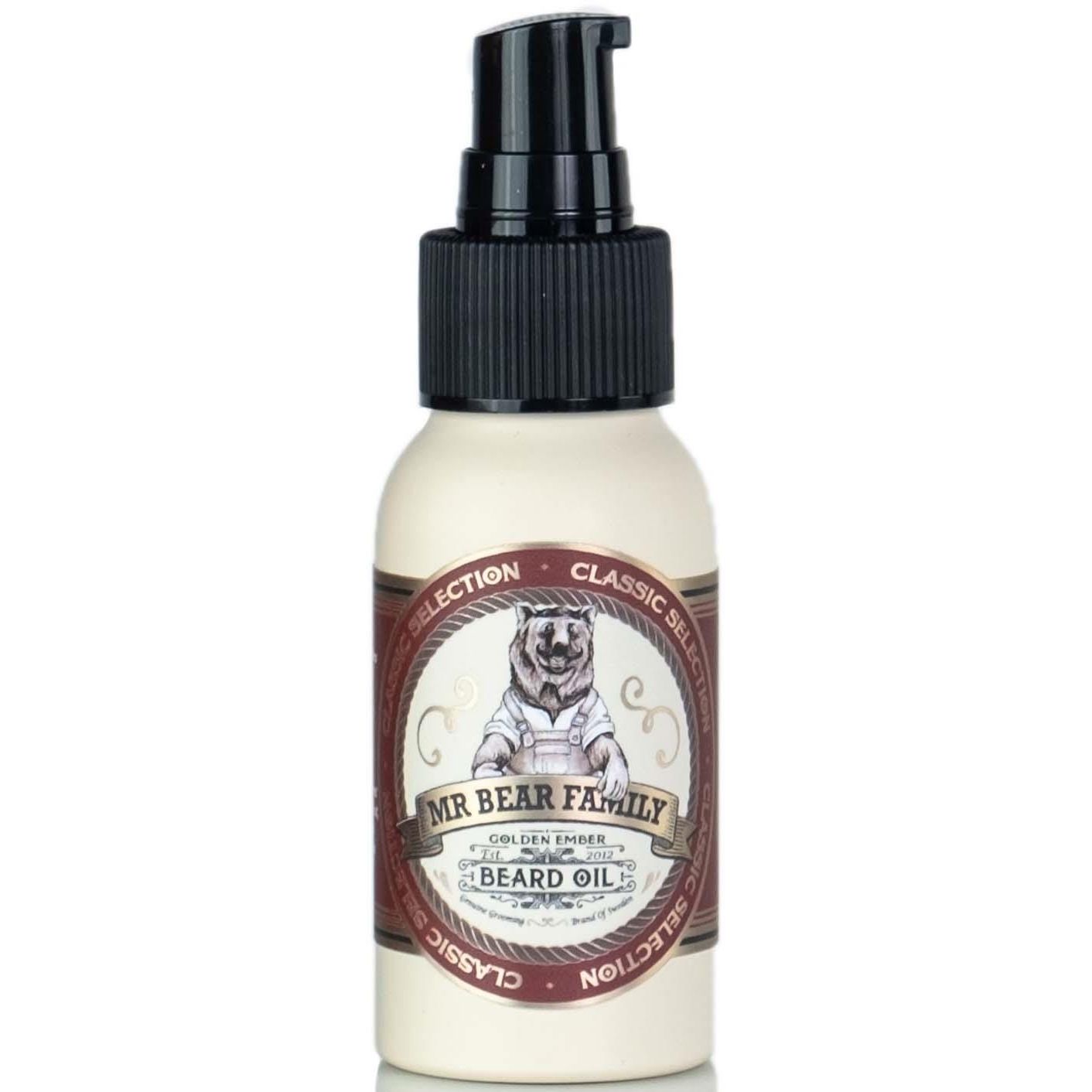 Mr Bear Family Golden Ember Beard Oil: Natural Softening, Nourishing 1.7 fl oz