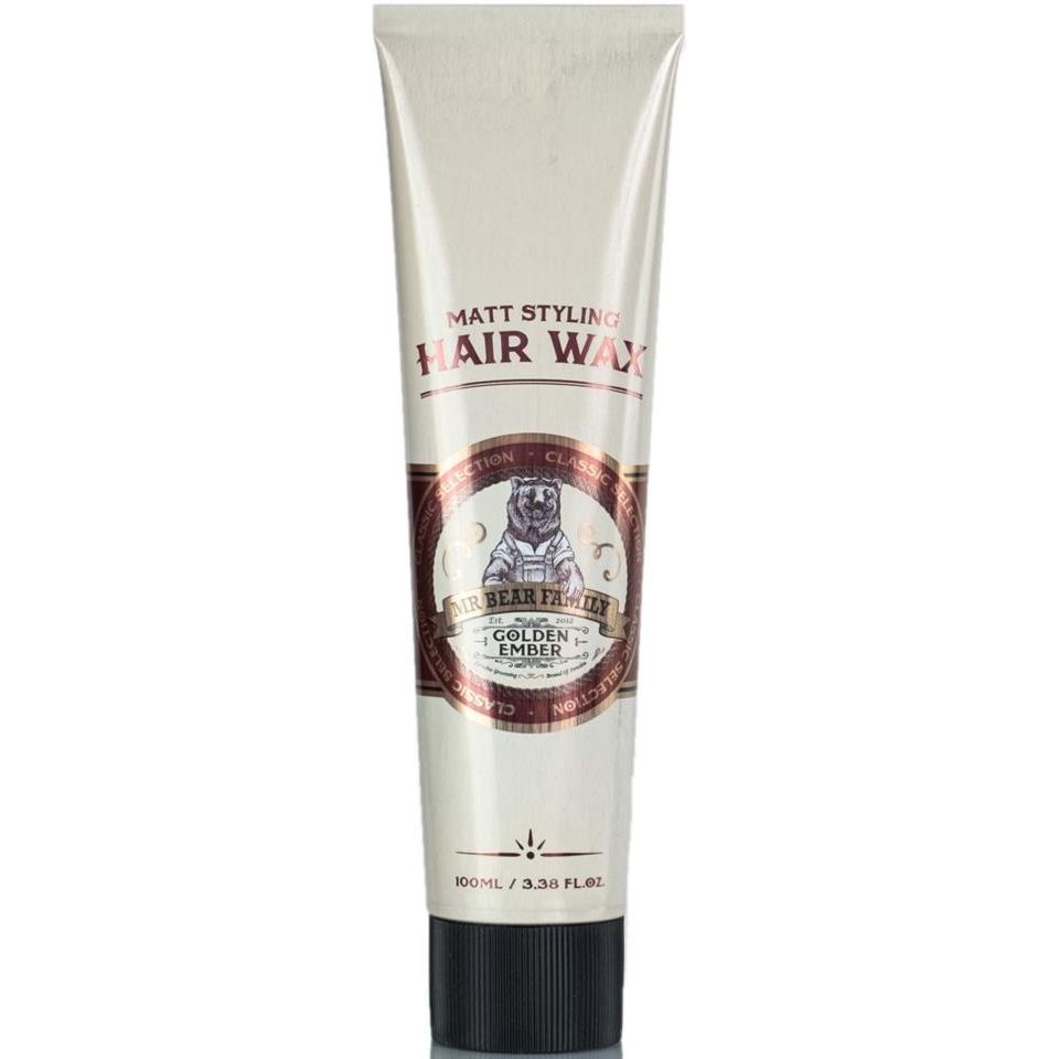 Mr Bear Family Golden Ember Matte Finish Vegan Water-Based Hair Wax 3.4 fl oz