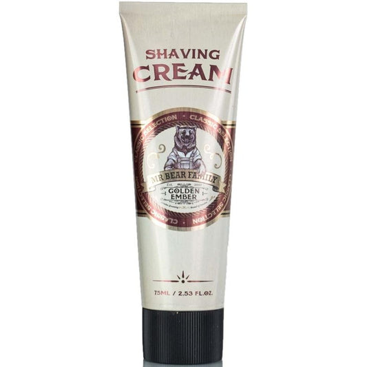 Mr Bear Family Golden Ember Shaving Cream for Smooth, Close Shave, 2.54 fl oz