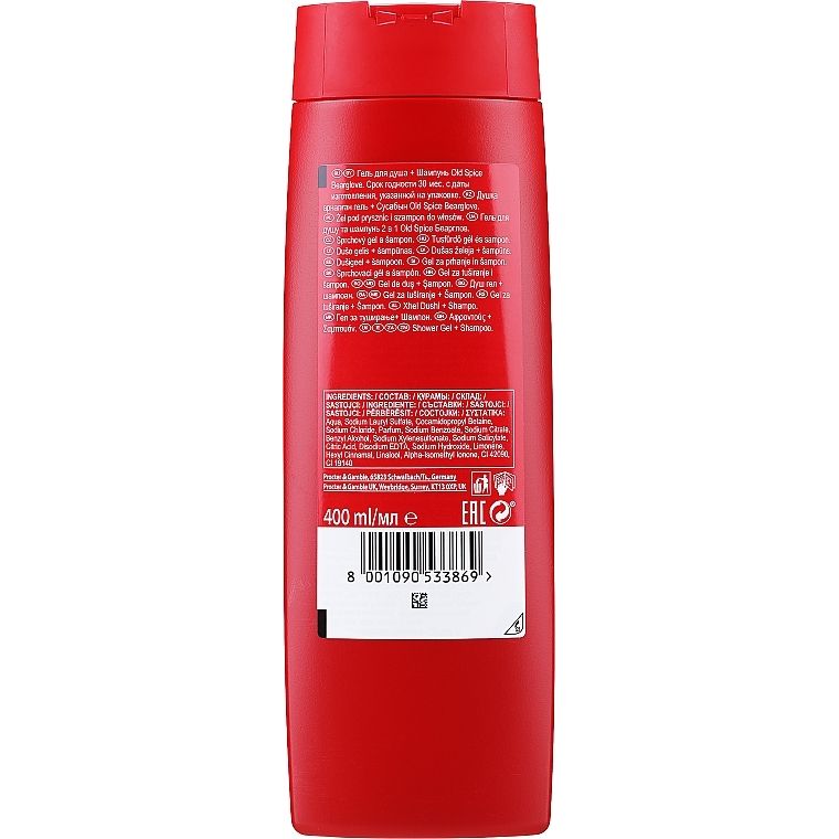 Old Spice Bearglove 3-in-1 Men's Body & Hair Wash, Bold Woody Scent
