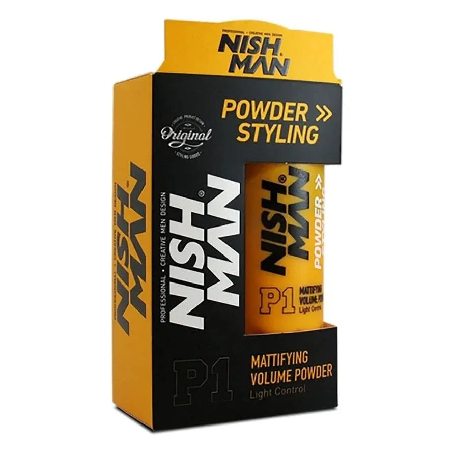 Nishman Hair Styling Powder: Instant Volume, Matte Finish, Strong Hold, 0.7 oz