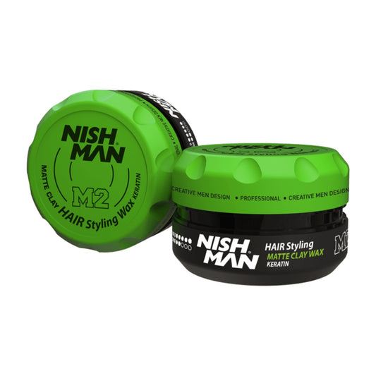 Nishman Matte Clay Hårvax Keratin 150 ml M2