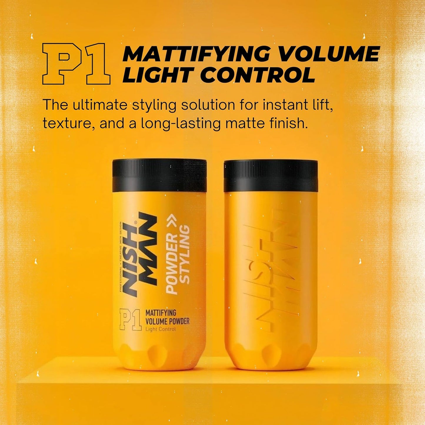 Nishman Hair Styling Powder: Instant Volume, Matte Finish, Strong Hold, 0.7 oz