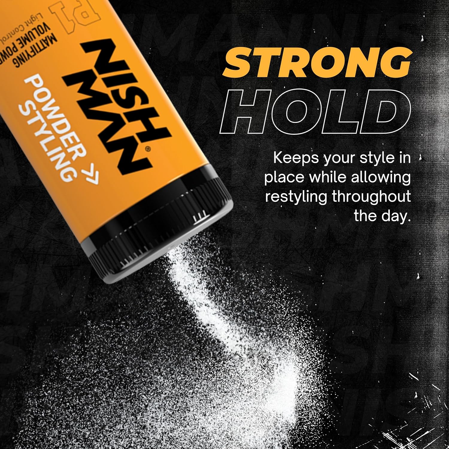 Nishman Hair Styling Powder: Instant Volume, Matte Finish, Strong Hold, 0.7 oz