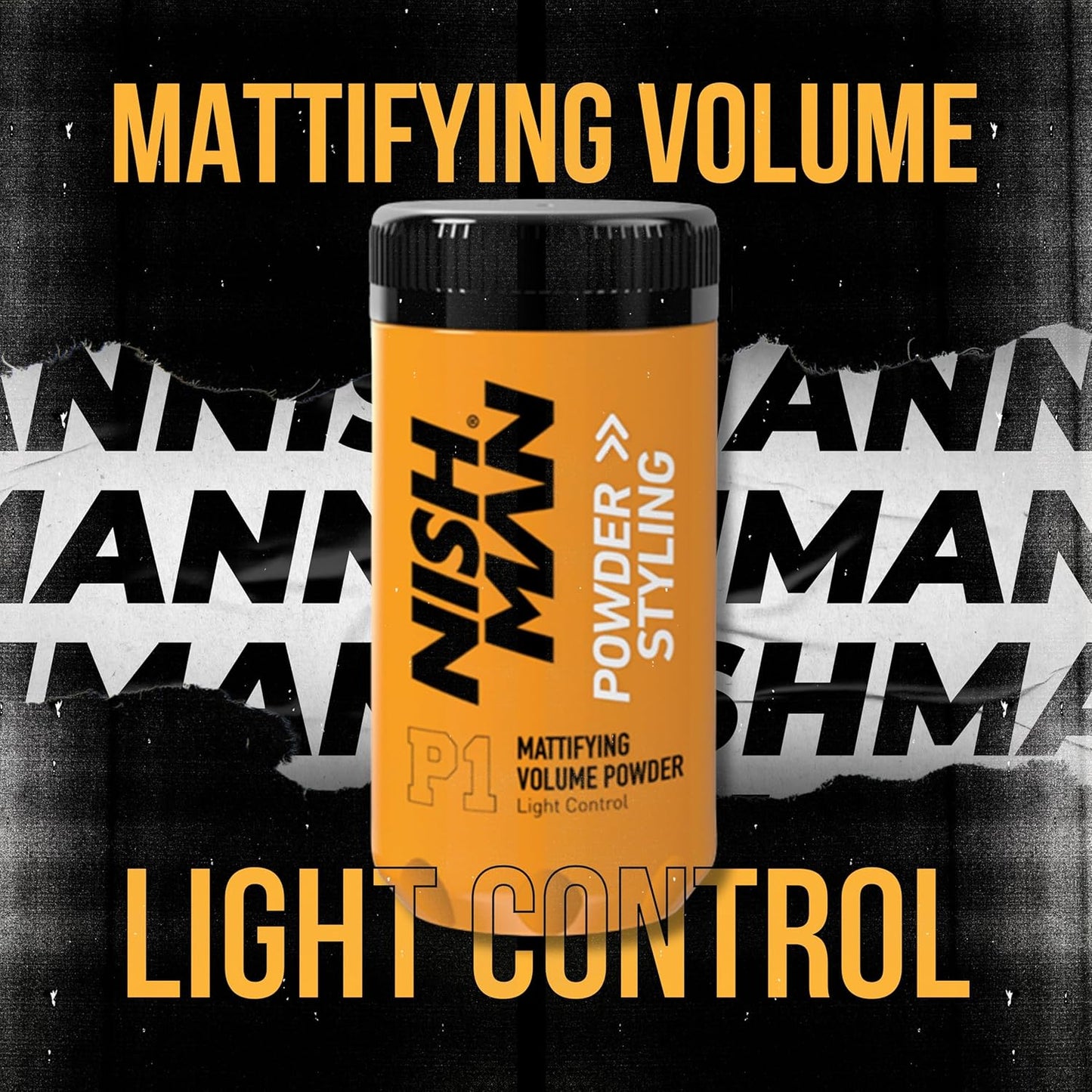 Nishman Hair Styling Powder: Instant Volume, Matte Finish, Strong Hold, 0.7 oz