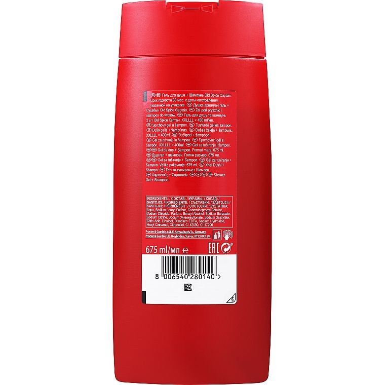 Old Spice Captain 3-in-1 Men's Refreshing Shower Gel & Shampoo 13.5 fl oz