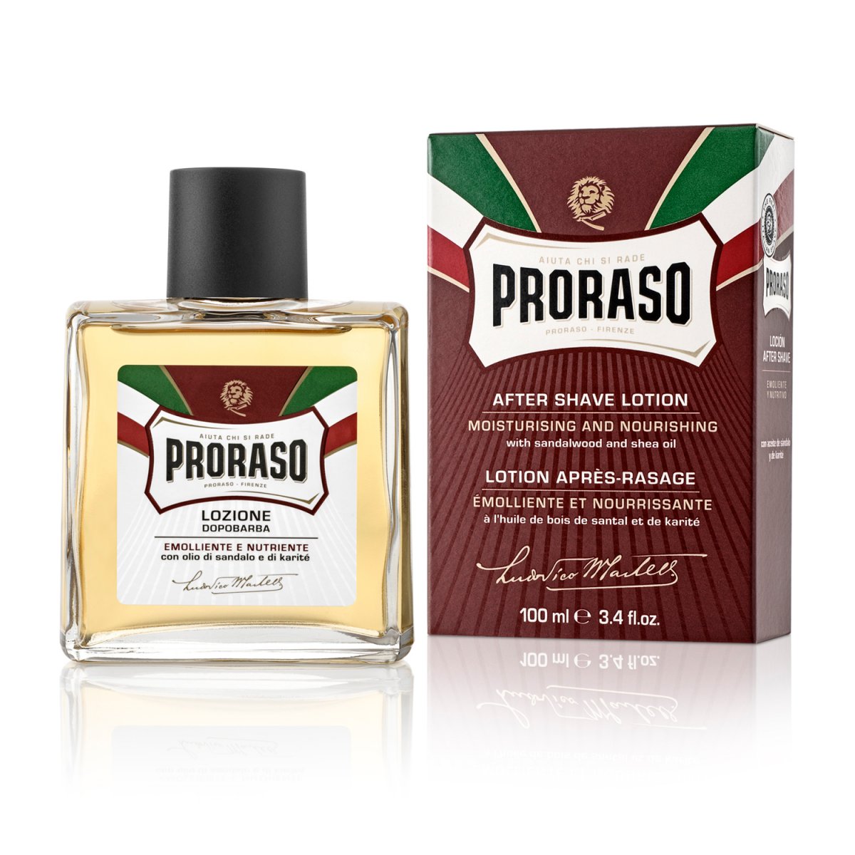 Proraso Aftershave Lotion Sandalwood & Shea Oil 100 ml