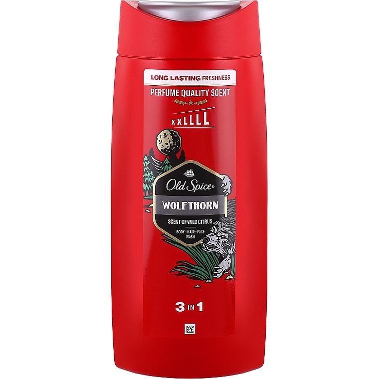 Old Spice Wolfthorn Men's 3-in-1 Shower Gel, Shampoo, and Body Wash