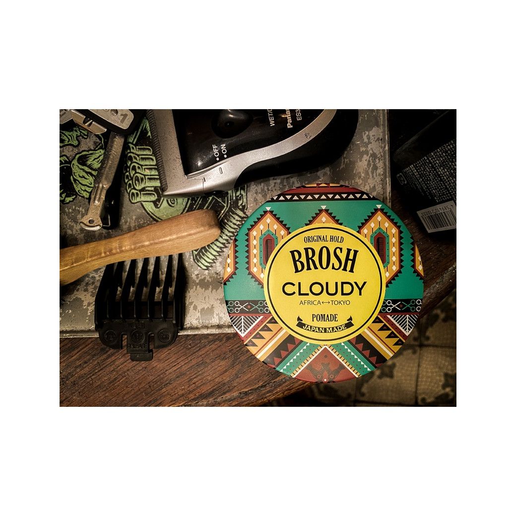 Cloudy x Brosh Strong Hold Pomade 4.05oz - Ethical Japanese Hair Styling