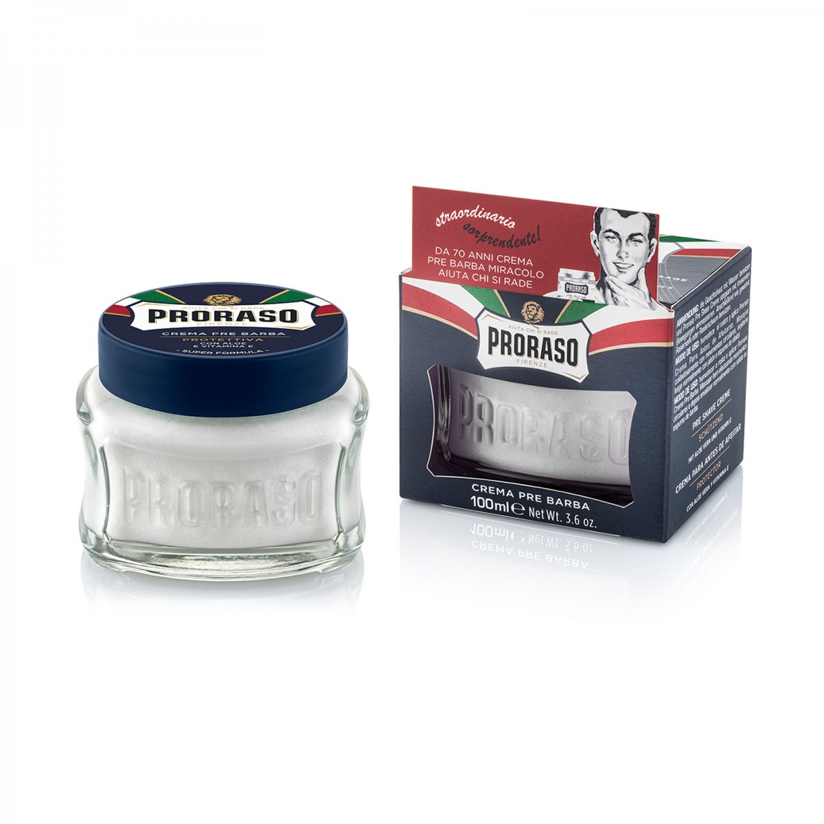 Proraso Protective Pre-Shave Cream 100 ml för Känslig Hud