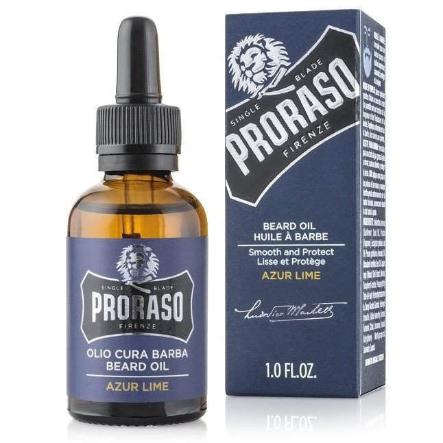 Proraso Azur & Lime Beard Oil: Moisturizing, Softening, Luster-Boosting Elixir for Men