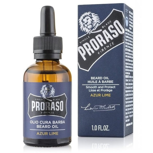 Proraso Azur & Lime Beard Oil: Moisturizing, Softening, Luster-Boosting Elixir for Men