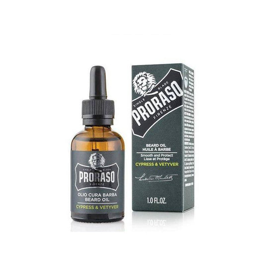 Proraso Cypress & Vetyver Beard Oil: Nourishing, Softening, Refreshing for a Lustrous Beard, 1 fl oz