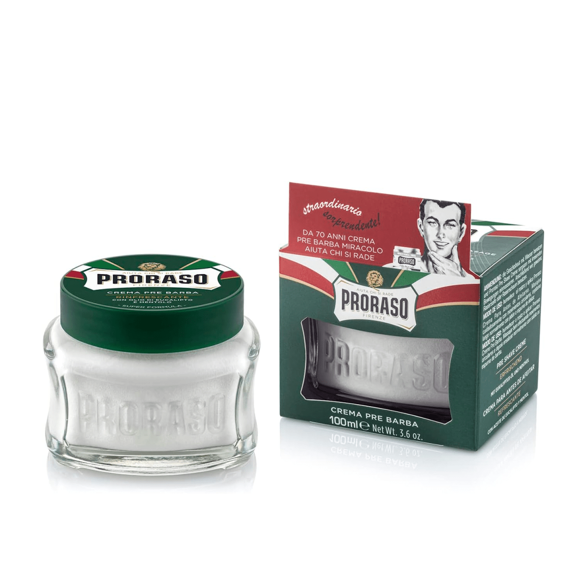 Proraso Green Line Pre-Shave Cream Uppfriskande Eukalyptus 100ml
