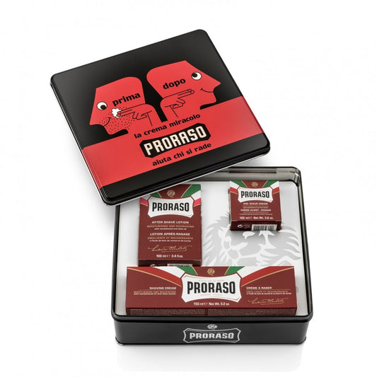 Proraso Vintage Selection Primadopo Rakset i Klassisk Plåtlåda