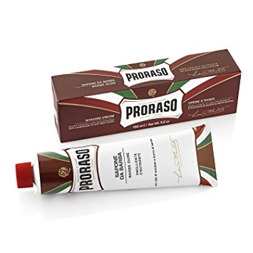 Proraso Classic Rich Shaving Cream with Sandalwood & Shea Butter for Coarse Beards, 5.07 fl oz
