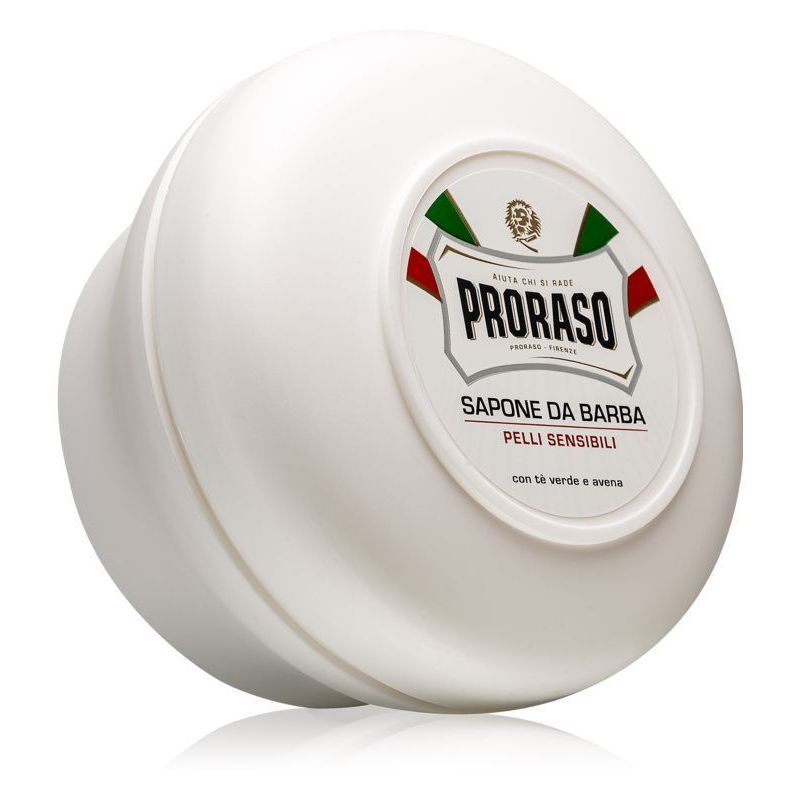 Proraso Gentle Shaving Soap Bowl: Green Tea & Oat for Sensitive Skin