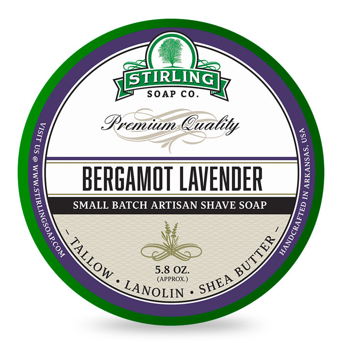 Stirling Bergamot Lavender Shaving Soap: Rich Lather, Smooth Shave, Artisan Quality